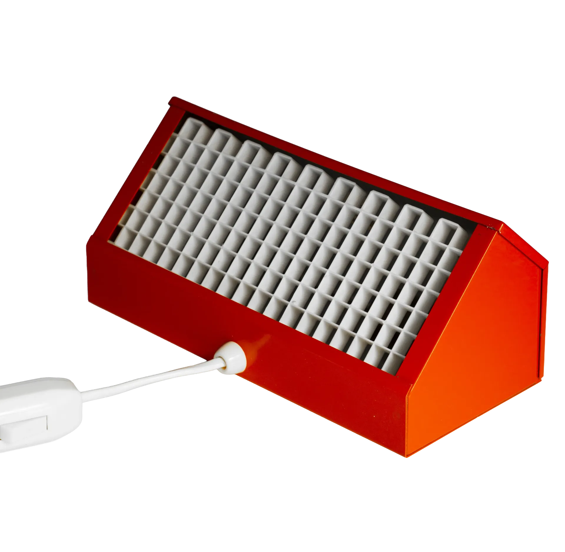 Orange bedside lamp Elidus in metal designed by Hans-Agne Jakobsson 1970's