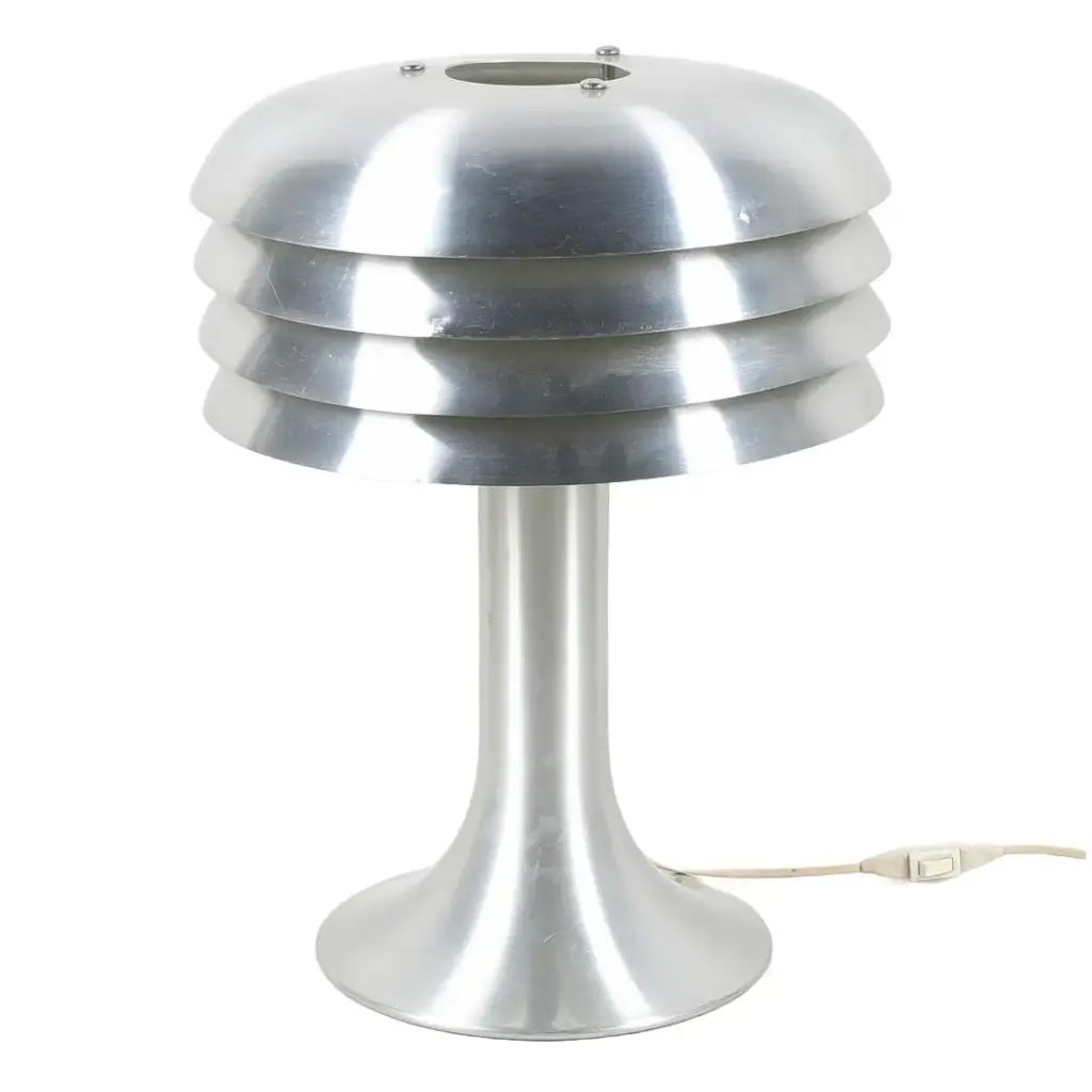 BN-26 brushed aluminium Table Lamp - Hans-Agne Jakobsson