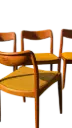 Set of 4 Johannes Andersen teak dining chairs for Uldum Møbelfabrik