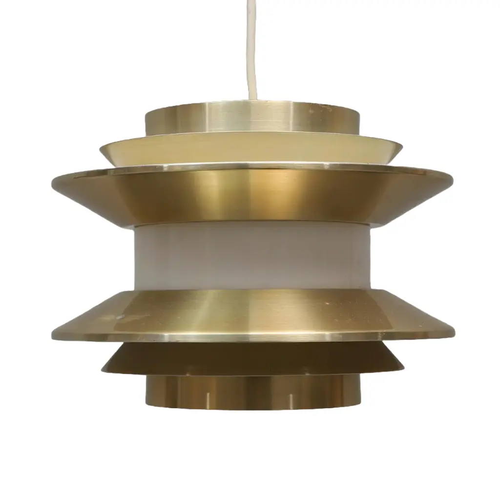 Pair of Carl Thore brass pendant lamps for Granhaga