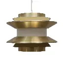 Pair of Carl Thore brass pendant lamps for Granhaga