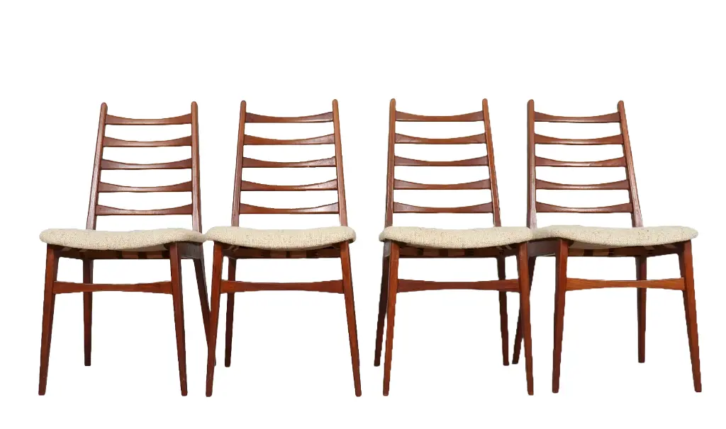 Set of 4 Danish teak chairs