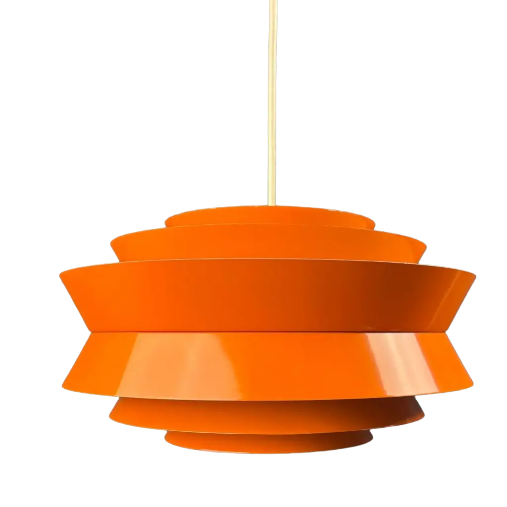 Orange pendant lamp by Carl Thore for Granhaga