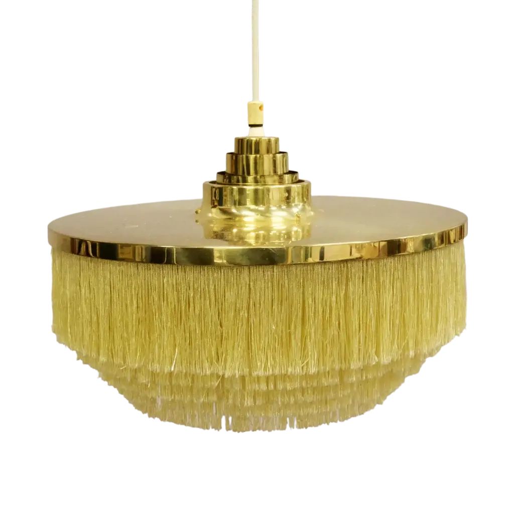 Hans-Agne Jakobsson T-603 brass pendant with yellow fringes