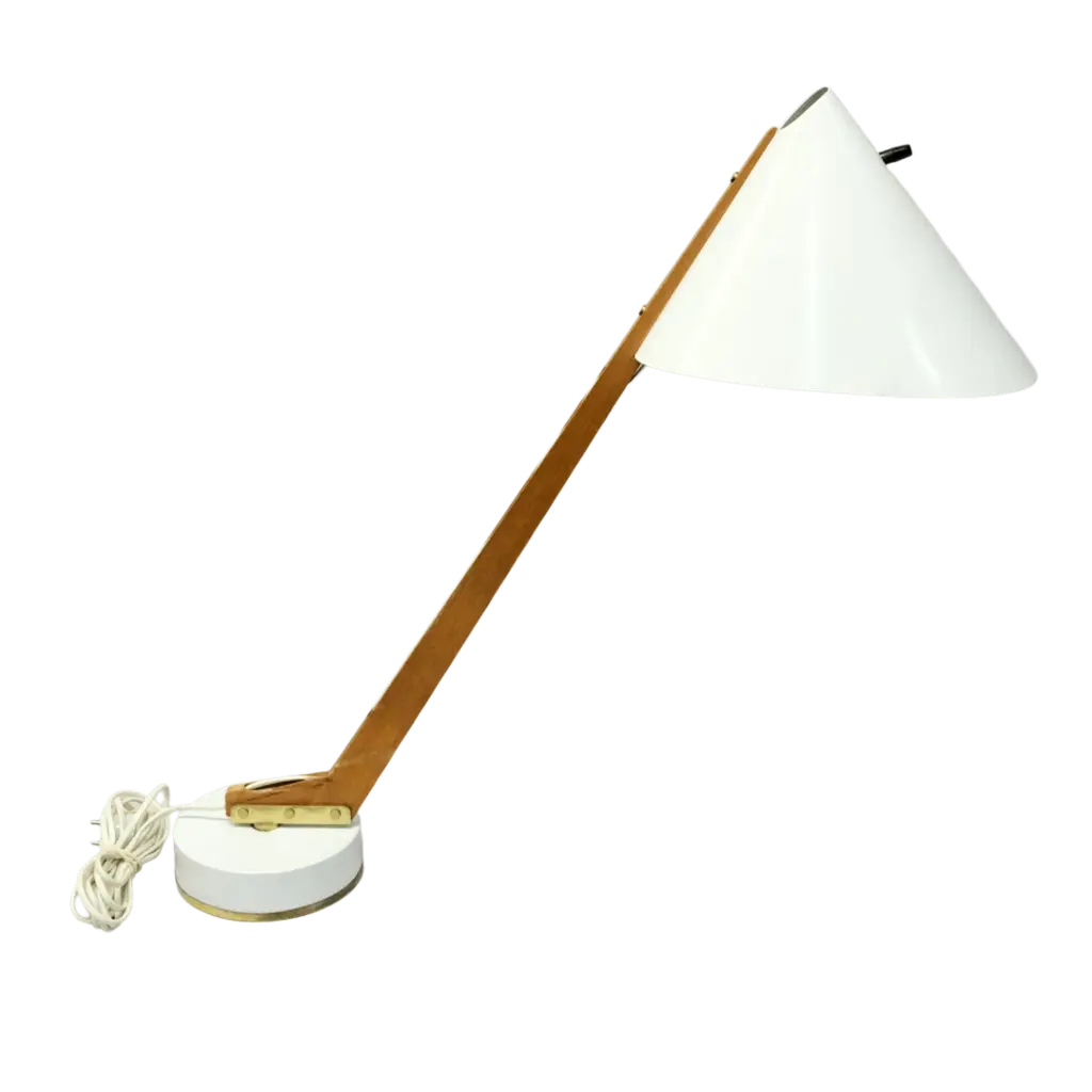 Hans Agne Jakobsson B54 desk lamp teak and brass